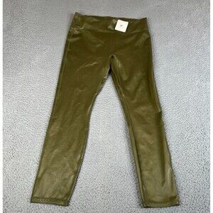 Fabletics Leggings Women XL Green High Rise Activewear Workout Stretch